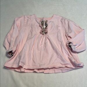 Pink Long Sleeve Baby Top from Burberry